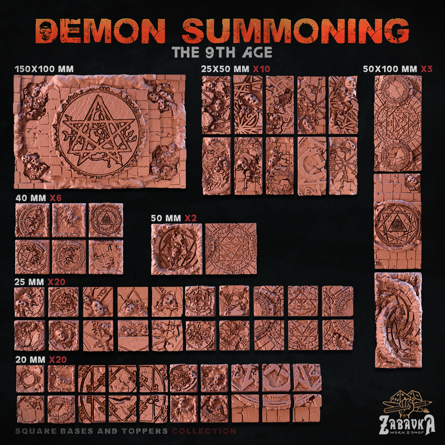 Demon Summoning [Square] - Bases and Toppers (The 9th Age)